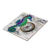 タツノオトシゴのコンパスのコラージュ タイル (側面)