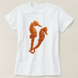 タツノオトシゴのダンス(オレンジ) Tシャツ