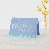 タツノオトシゴのバースデー・カード カード (黄色い花)