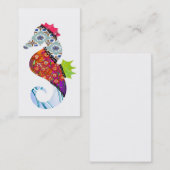 タツノオトシゴのパッチワークペット名刺 名刺 (正面/裏面)