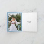 タツノオトシゴのブルーとグリーンの結婚式のお礼 サンキューカード (内部)