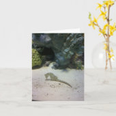 タツノオトシゴのメッセージカード カード (黄色い花)