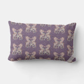 タツノオトシゴのモザイク投球枕挨りだらけの紫色 ランバークッション (裏面)