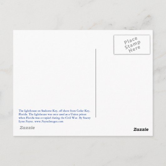 タツノオトシゴの主灯台郵便はがき ポストカード (裏面)