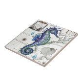 タツノオトシゴの古い地図 タイル (側面)