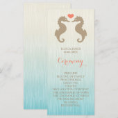 タツノオトシゴの愛の結婚式プログラム プログラム (正面/裏面)