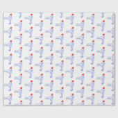 タツノオトシゴの海および挨拶の包装紙 ラッピングペーパー (フラット)