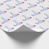 タツノオトシゴの海および挨拶の包装紙 ラッピングペーパー (角)