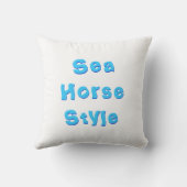 タツノオトシゴの漫画のアメリカ人のMoJoの枕 クッション (裏面)