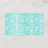 タツノオトシゴの熱帯大洋性のティール(緑がかった色)の名刺 名刺 (裏面)