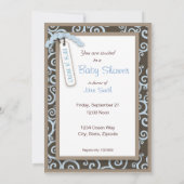 タツノオトシゴの男の赤ちゃんの招待状 招待状 (裏面)