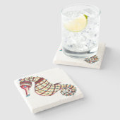 タツノオトシゴの石造りのコースター ストーンコースター (横)