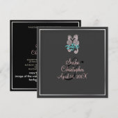 タツノオトシゴの結婚式招待状 招待状 (正面/裏面)