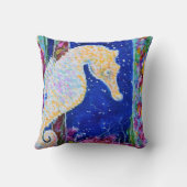 タツノオトシゴの絵 クッション (裏面)