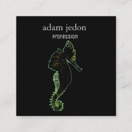 タツノオトシゴの芸術の正方形の名刺 スクエア名刺