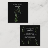 タツノオトシゴの芸術の正方形の名刺 スクエア名刺 (正面/裏面)