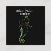 タツノオトシゴの芸術の正方形の名刺 スクエア名刺 (正面)