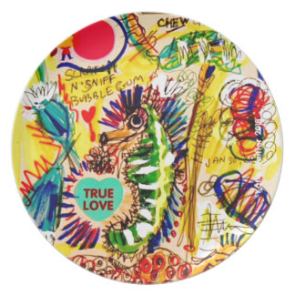 タツノオトシゴの落書き プレート