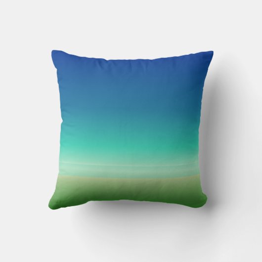 タツノオトシゴの青緑の海景の枕 クッション (裏面)