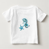 タツノオトシゴの騎手 キッズ オーシャン フン ベビーTシャツ (裏面)