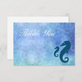 タツノオトシゴは感謝していしています サンキューカード (正面/裏面)