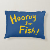 タツノオトシゴを持つオレンジおよび紫色の熱帯魚 アクセントクッション (裏面)