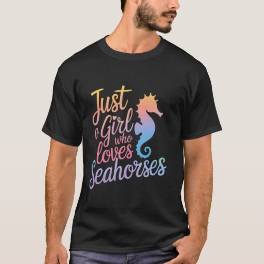 タツノオトシゴ好き女子 Tシャツ (正面)