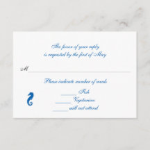 "タツノオトシゴ平静"のRsvpか応答カード