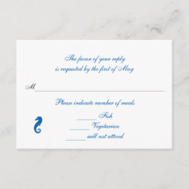 "タツノオトシゴ平静"のRsvpか応答カード 出欠カード