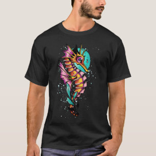 タツノオトシゴ水彩画 Tシャツ