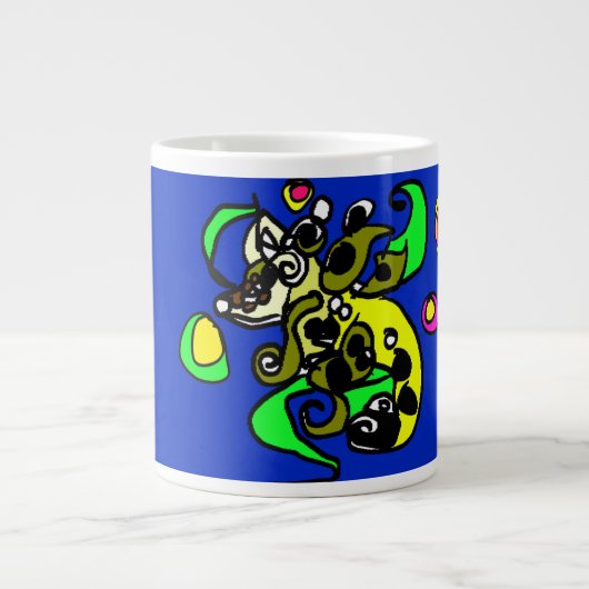 タツノオトシゴ・アート ジャンボコーヒーマグカップ (正面)