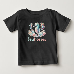 タツノオトシゴ オーシャンクリーチャーグラフィック ベビーTシャツ