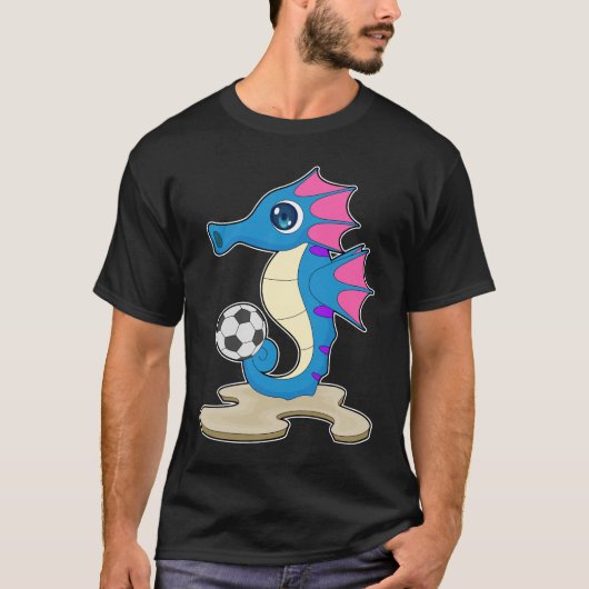 タツノオトシゴ サッカー選手 サッカー スポーツ Tシャツ (正面)