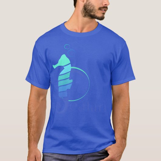 タツノオトシゴ シーファリ 楽しい Tシャツ (正面)