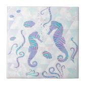 タツノオトシゴ-セラミックタイル タイル (正面)