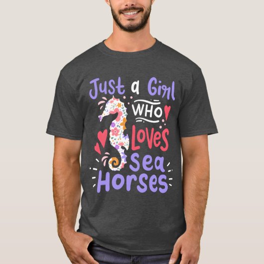 タツノオトシゴ タツノオトシゴ好きな家族 Tシャツ (正面)