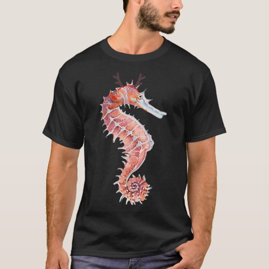 タツノオトシゴ トナカイ 海岸 ビーチ クリスマス イン ジュライ Tシャツ (正面)