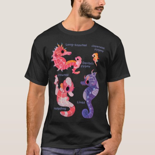 タツノオトシゴ - パステル Tシャツ (正面)