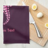 タツノオトシゴ ピンク キッチンタオル (四つ折り)