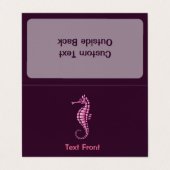 タツノオトシゴ ピンク 名刺 (外部フラット)