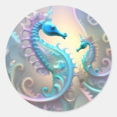 タツノオトシゴ フラクタルアート, ラウンドシール (正面)