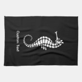 タツノオトシゴ ホワイト キッチンタオル (横)