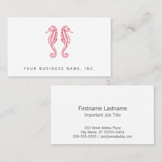 タツノオトシゴ 名刺 (正面/裏面)