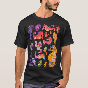 タツノオトシゴ - 暗色 Tシャツ