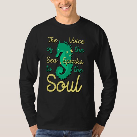 タツノオトシゴ 海の声 水生動物 タツノオトシゴ属 Tシャツ (正面)