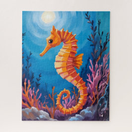 タツノオトシゴ | 海の生き物 サンゴ礁 水彩画 ジグソーパズル