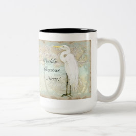 タツノオトシゴ、素晴らしい白鷺の沿岸ビーチ-コーヒー・マグ ツートーンマグカップ