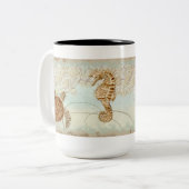 タツノオトシゴ、素晴らしい白鷺の沿岸ビーチ-コーヒー・マグ ツートーンマグカップ (正面左)