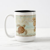 タツノオトシゴ、素晴らしい白鷺の沿岸ビーチ-コーヒー・マグ ツートーンマグカップ (左)