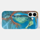 タツノオトシゴ Apple iphone 16 シースルーフォンケース Case-Mate iPhoneケース (裏面 (横))